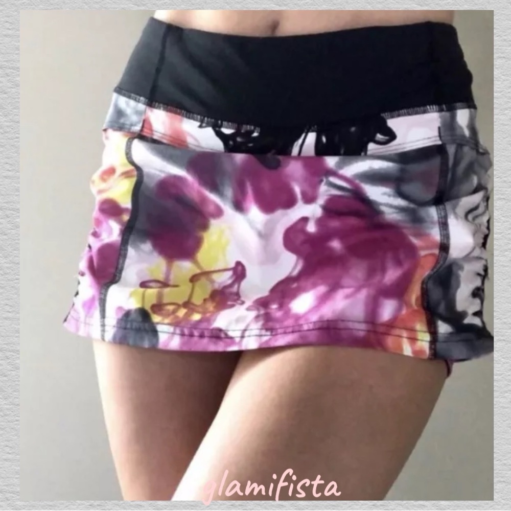 🦄 Lululemon Unicorn Tears Run Jog Skirt Sz.4 RARE/ HTF